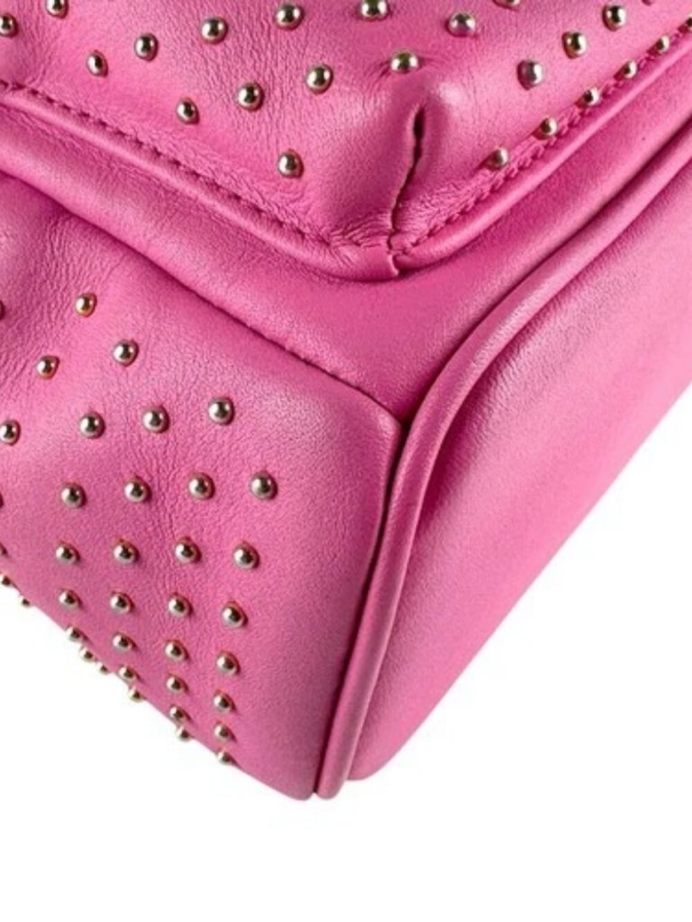 Auth MCM Backpack Pink/Gold Leather/Metal - z9383 - Picture 8 of 13